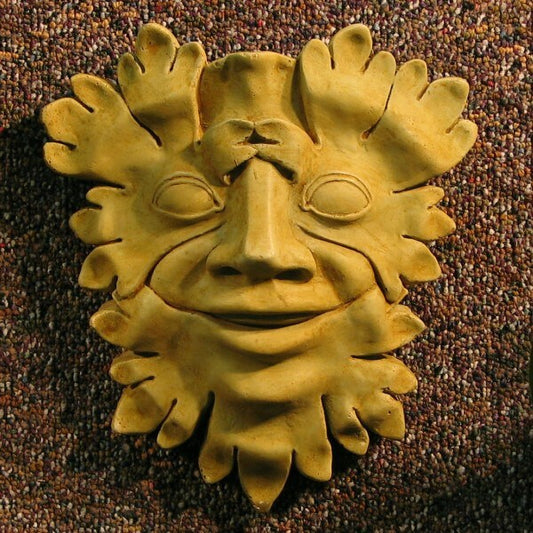 Bavarian Greenman Plaque Sculpture