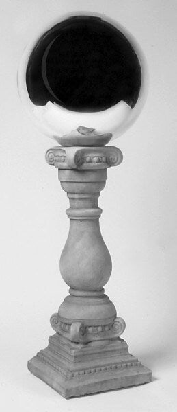 Gazing Globe Garden Pedestal Cement Holder Sculpture Heavy Outdoor