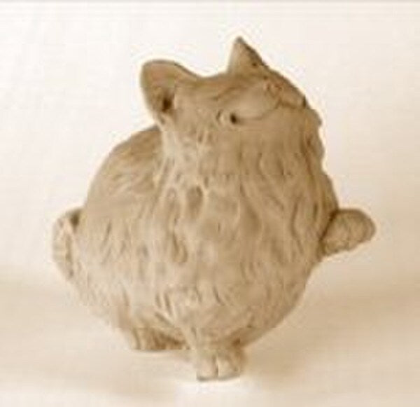 Cute Fat Cat Sculpture Cement Piece