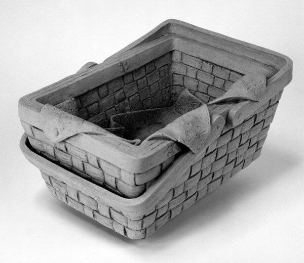 Concrete Picnic Basket Planter Urn - Durable and long-lasting