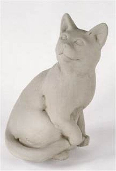 Posing Cat Sculpture Cement Decoration Yard Ornament Stone Kitty