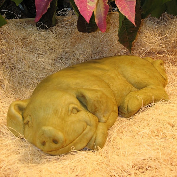 piglet statue will steal your heart adorable ears statuary cement concret