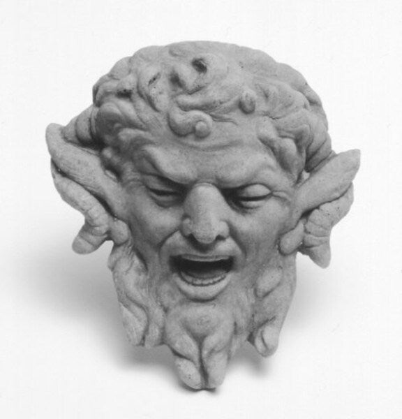 Pan Mask Wall Plaque Sculpture half-goat God of ancient Arcadia
