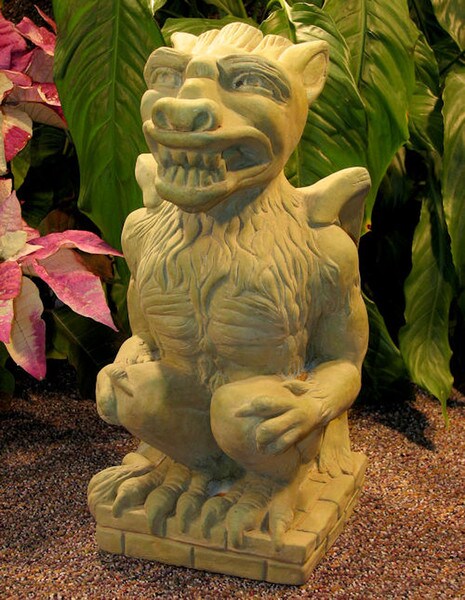 Fierce Dragon Statue Gargoyle Outdoor Garden Cement Sculpture Teeth