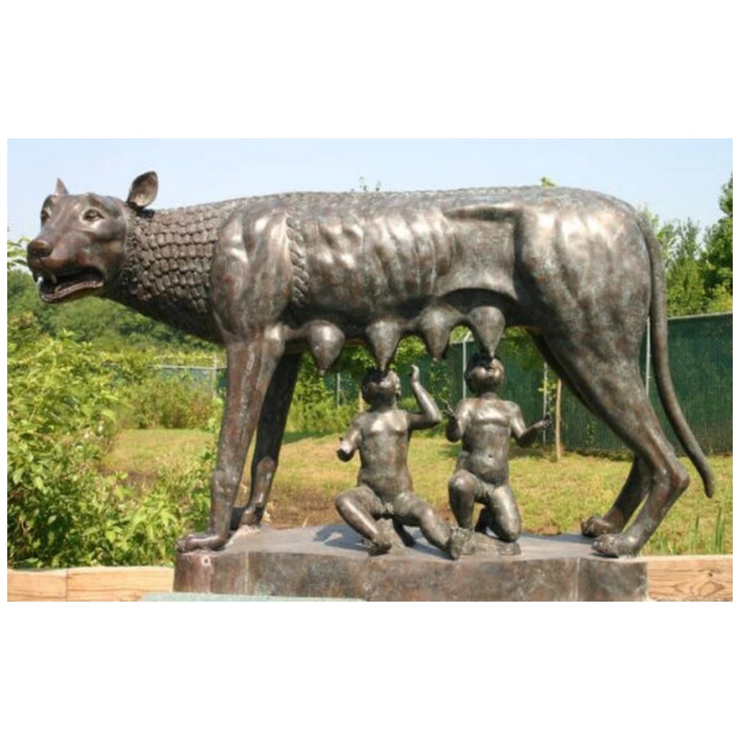 Capitoline Wolf of Romulus and Remus Large Bronze Sculpture Bronze