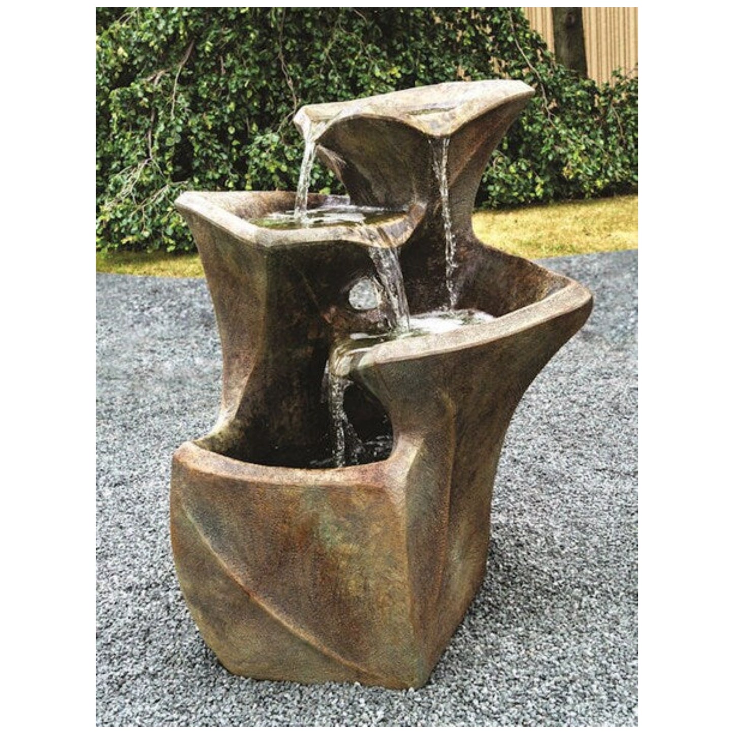 Cascading Pools Modern Tiered Fountain Cast Stone Contemporary Organic Sculptural