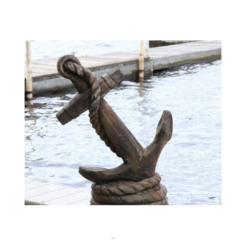 Castaway Anchor Sculpture 22" High