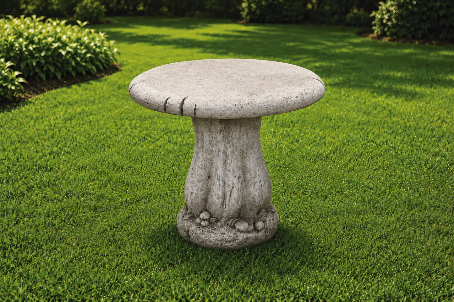 Outdoor mushroom table with matching seats sold separately