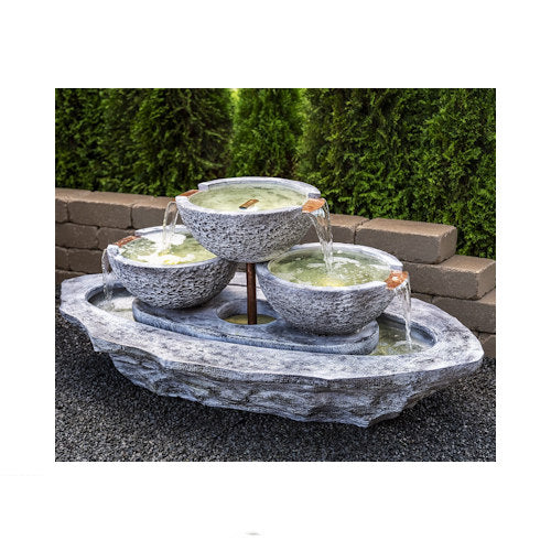 Cocco Tiered Garden Fountain Lighted Unique shape Modern Feel contemporary spillways