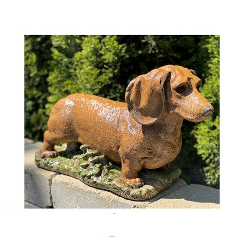 Dachshund Cement Dog Statue