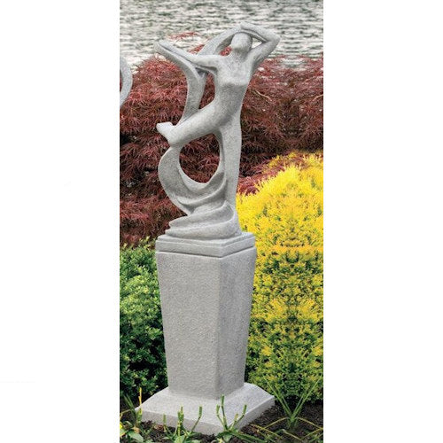 Dancer in the Garden Statue on Pedestal