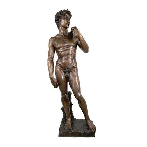 Life-Size Bronze David Sculpture – Michelangelo Masterpiece Reproduction