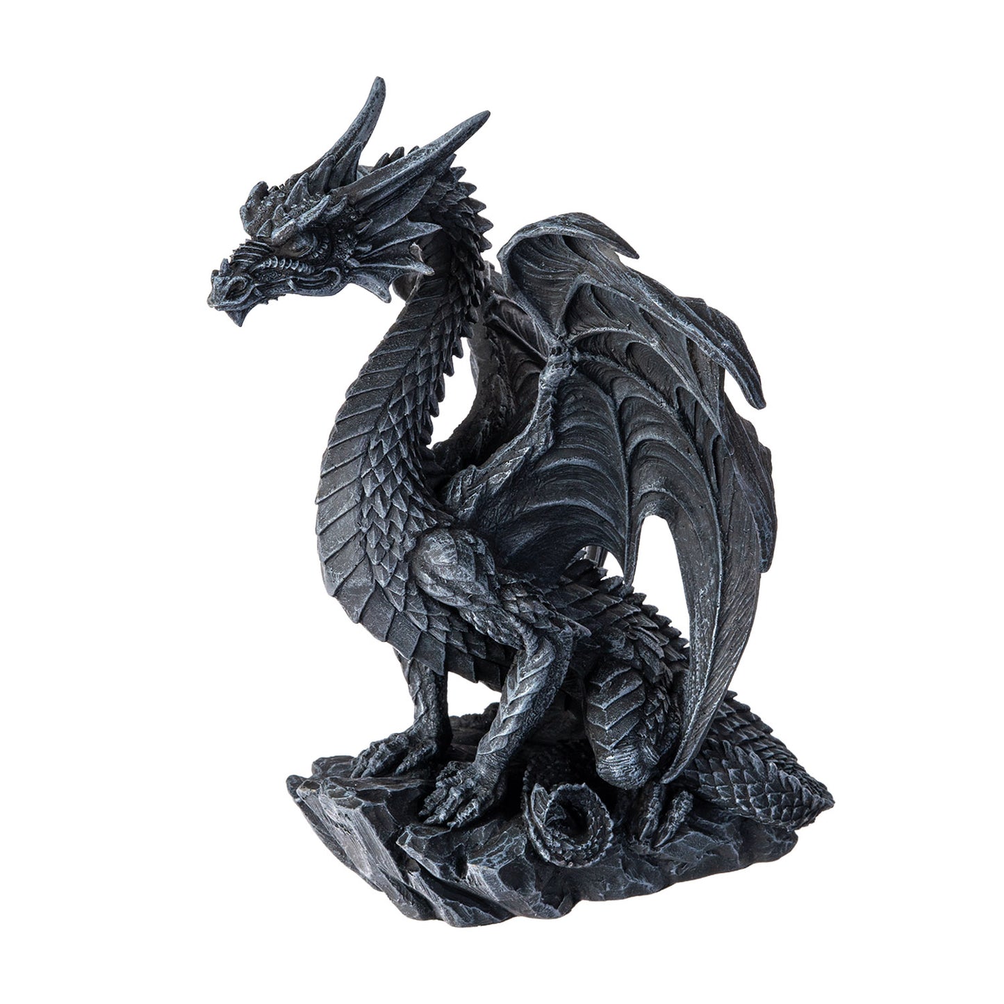 Draconis Keeper Fantasy Dragon in grey stone look