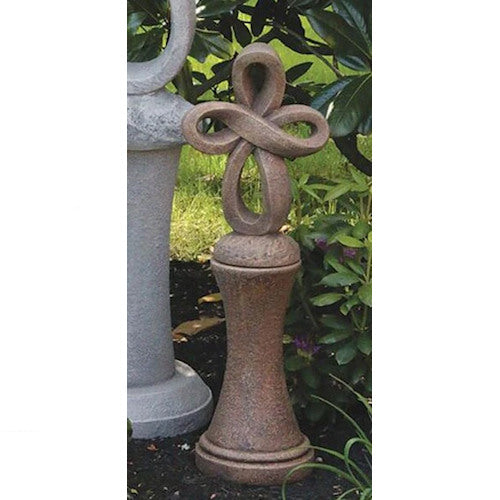 Eternity Cross Sculpture and Pedestal Small