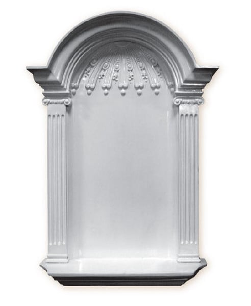 Bright White Recessed Niche 32 Inch Tall - Lightweight and durable