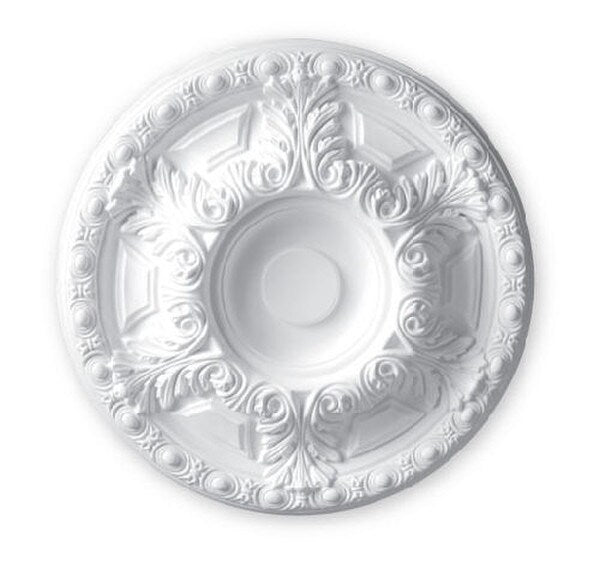 Bright White Ceiling Tile Medallion - 24 Inch Diameter