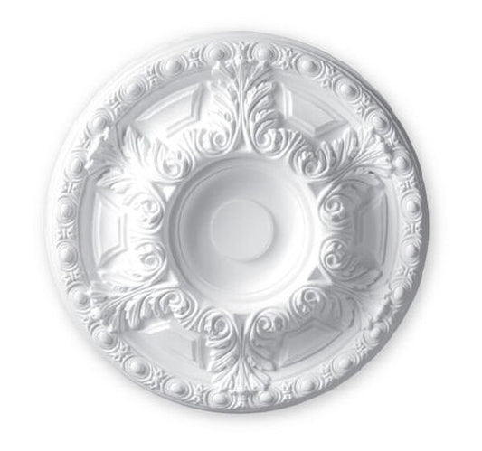 Bright White Ceiling Tile Medallion - 24 Inch Diameter