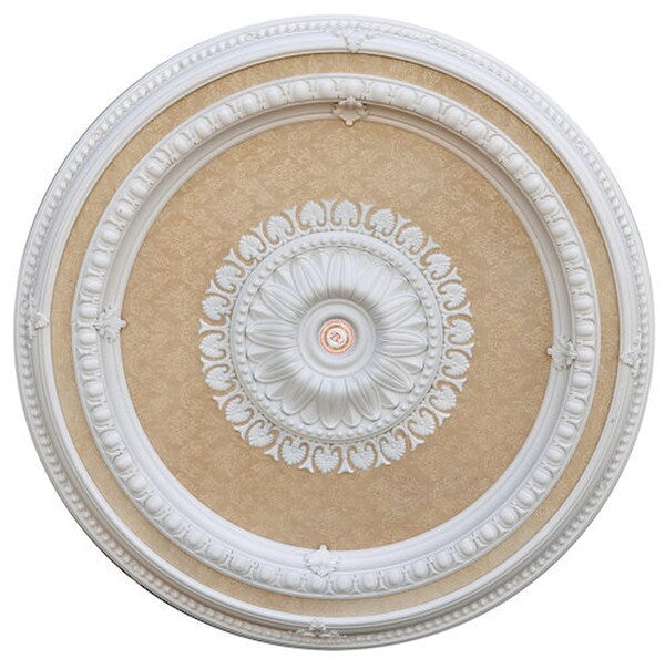 Blanco Chandelier Ceiling Medallion White Beige Recessed Center Panel