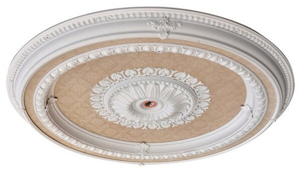 Architectural Blanco Chandelier Ceiling Medallion White Beige Recessed Center
