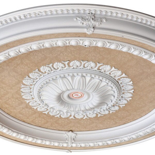Easy install Blanco Chandelier Ceiling Medallion White Beige Recessed Center