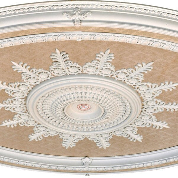 Oval Chandelier Ceiling Medallion Ornate Plastic Sculptural Plastic Sculpt