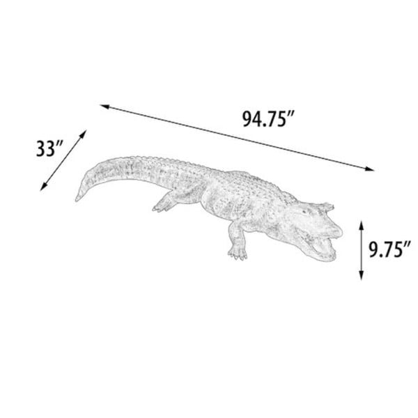 Fiberglass Props American Alligator Life Size Statue Realistic Sculptures