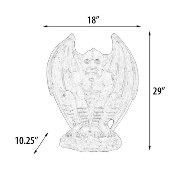 Horned Fierce Gargoyle Guardian statue decor outside resin fiberglass shopping
