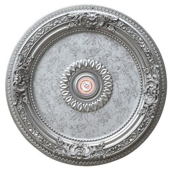 Ceiling medallions silver Round Chandelier antique architectural details easy installation