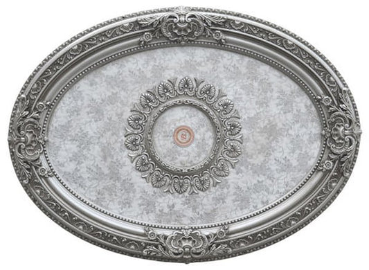 Ceiling medallions oval Chandelier silver adds architecture easy installation affordable