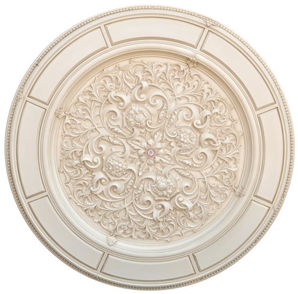 Bold Alluring Carved Cream Round Ceiling Medallions Classical Large