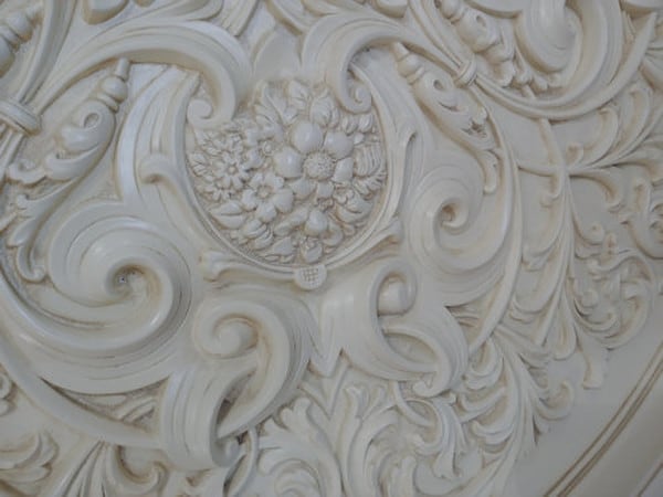 Rings Disc Alluring Carved Cream Round Ceiling Medallion Decorative