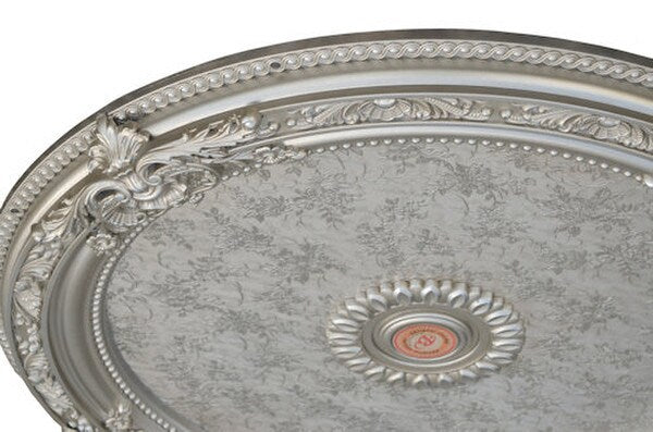Architectural Ceiling Medallion silver instant design dimensional detail