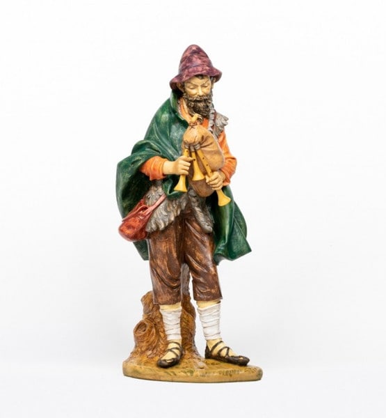 Josiah Shepherd Nativity Bagpiper Large Sculpture Fontanini Statue