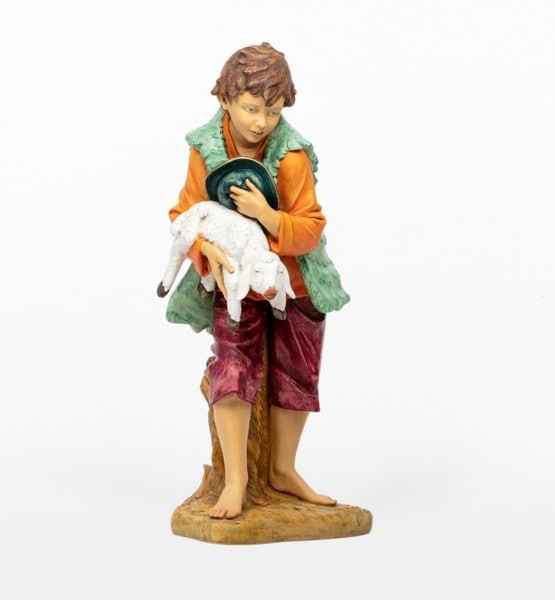 Asher Youthful Male Statue For Nativity Set by Fontanini Shepherd Boy