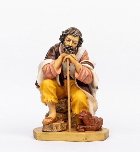 Abraham Statue For Nativity Birth of Jesus Kneeling Figure Sculptures