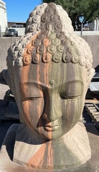 Buddha Bust Head Giant Sculpture Grand Asian DΓΒ©cor Large Size