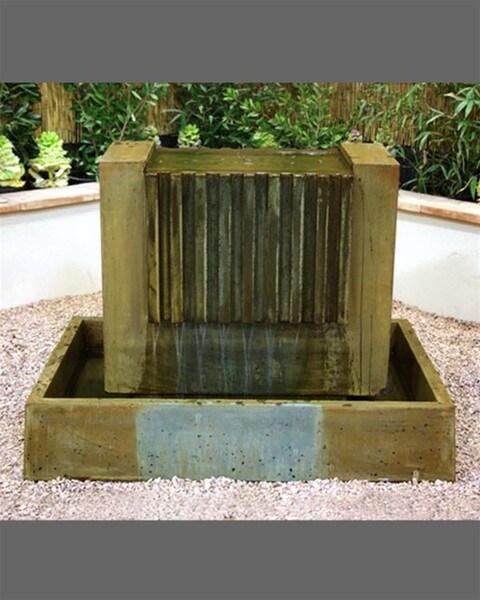 Falls Patio Garden Fountain Flowing Water Unique Modern Contemporary