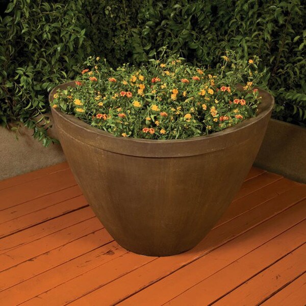Majestic Stone Outdoor Planter Medium Simplistic retro Vase Large Scale