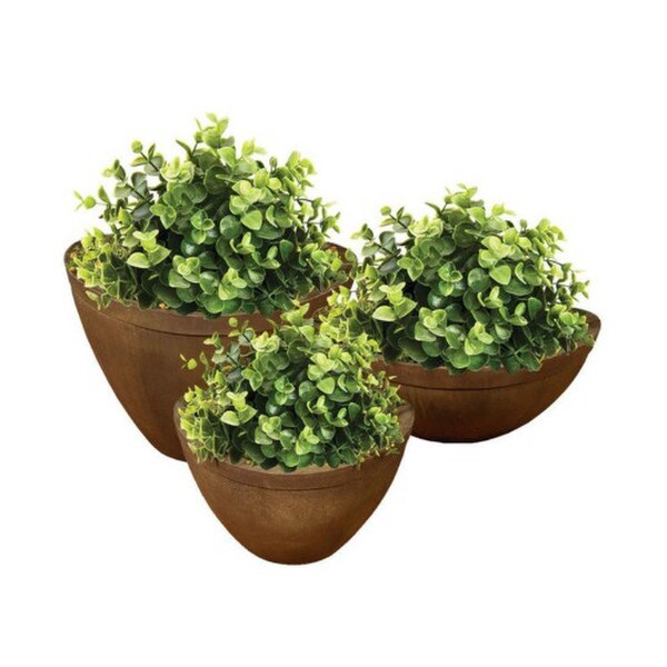 Majestic Stone Outdoor Planter Available in Three Sizes Stagger Them