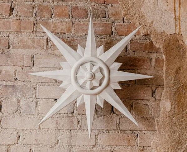 Directional Compass Wall Hanging Accent architectural element medallion