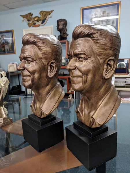 Ronald Reagan Portrait Bust Statue