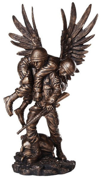 Angel Wounded Warrior Fallen Soldier Statue Military Memorial
