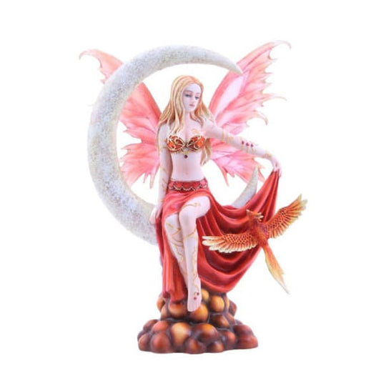 Phoenix Rising Fire Moon Fairy Statue by Nene Thomas Artist Sculpt