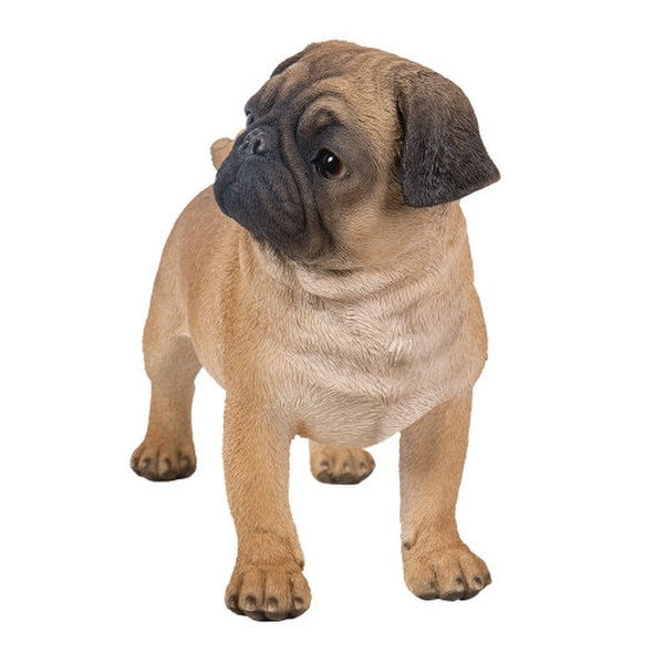 Pug Puppy Front View of Dog Statue