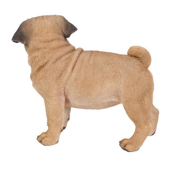 Pug Puppy Back View of Dog Statue