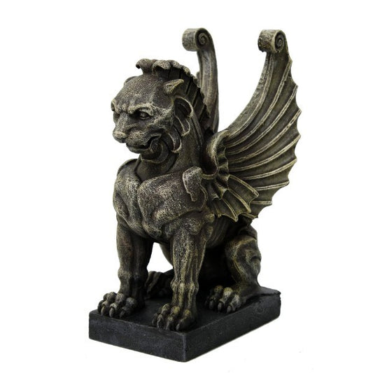 impish lion griffin gargoyle by crafting a sentinel figurines statues sculpture