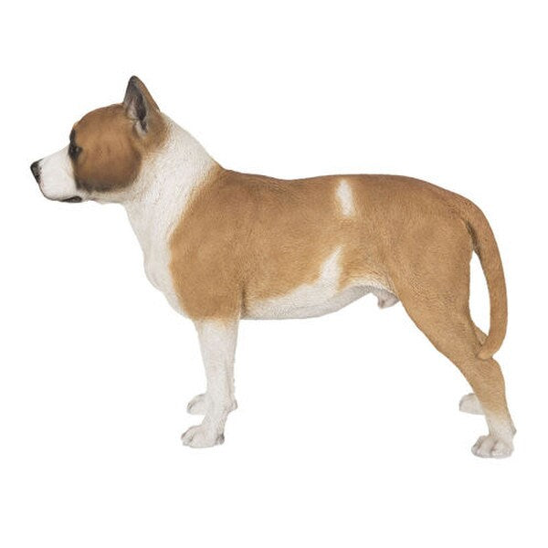 Pittbull Dog Statue Sculpture Side View Life like real Large scale
