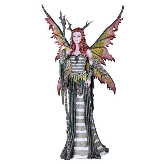 Green woman detailed sculpture fairy whisimal statuary artwork