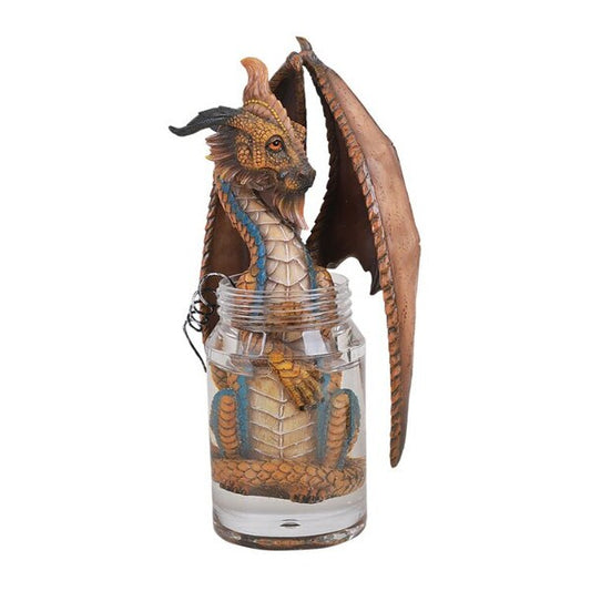 Moonshine Dragon Sculpture In Mason Jar Cocktail Statue Drunk