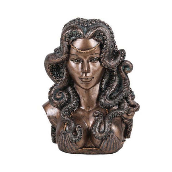 Cecaelia Octopus Bust statue mermaids sea witch octopus tentacles squid hair